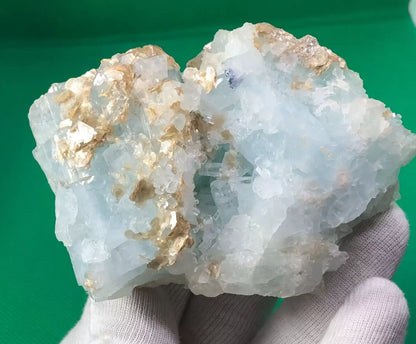 Beautiful Natural Aquamarine Specimen with Mica Crystal from Skardu