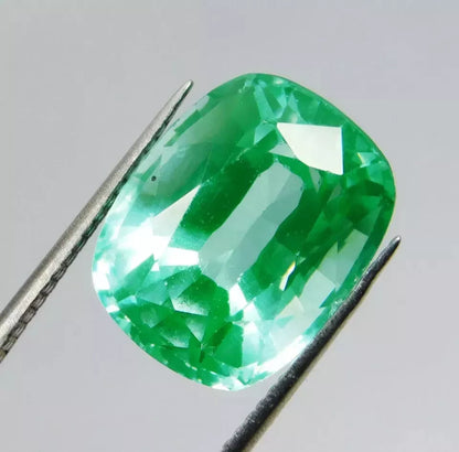 COLOMBIAN EMERALD EGL CERTIFIED Superb Natural 10 CT CUSHION CUT LOOSE GEMSTONE