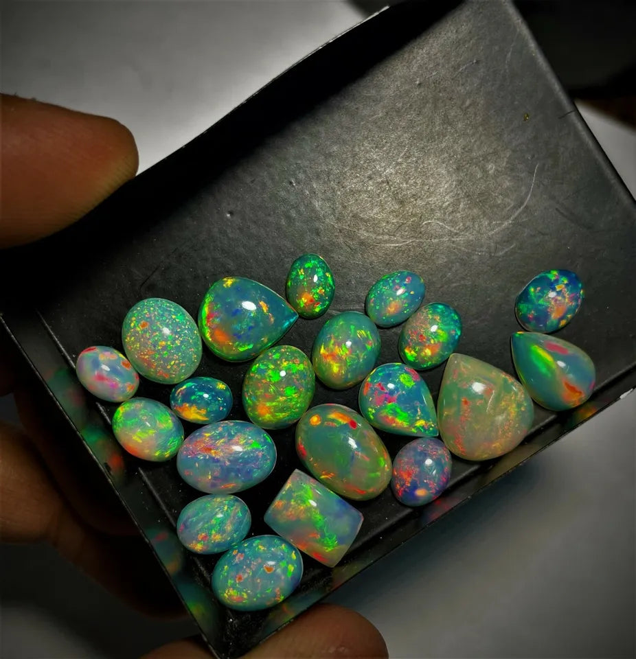 Top Grade Natural Opal cabochons, Ethiopian Opal cabs