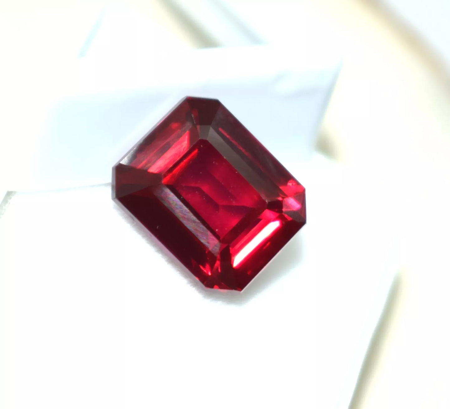 Emerald Cut 8 Ct Burmese Ruby Loose Gemstone Natural Red Ruby From Burma