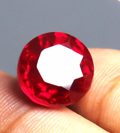 Round cut AAA Quality Burmese Pigeon Red Ruby Natural Loose Gemstone